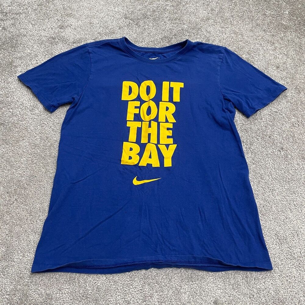 The Nike Tee Athletic Cut Graphic T-Shirt Womens Small Blue Crew Neck Casual Top